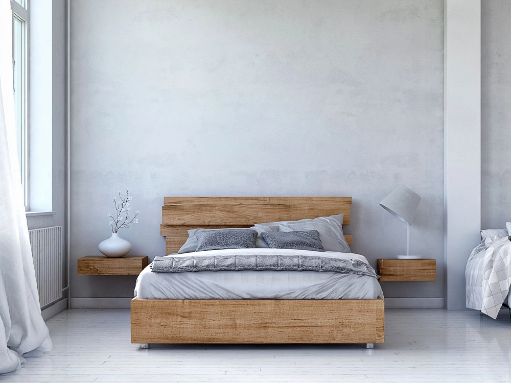 wooden ottoman bed